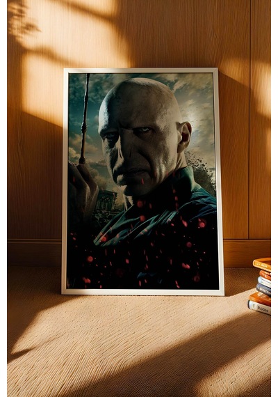 Lord Voldemort Mürver Asa Çerçeveli Tablo - Lüks Harry Potter Karanlık Lord Karakter Duvar Dekoru Beyaz Lord Voldemort Mürver Asa Çerçeveli Tablo - Lüks Harry Potter Karanlık Lord Karakter Duvar Dekoru Beyaz