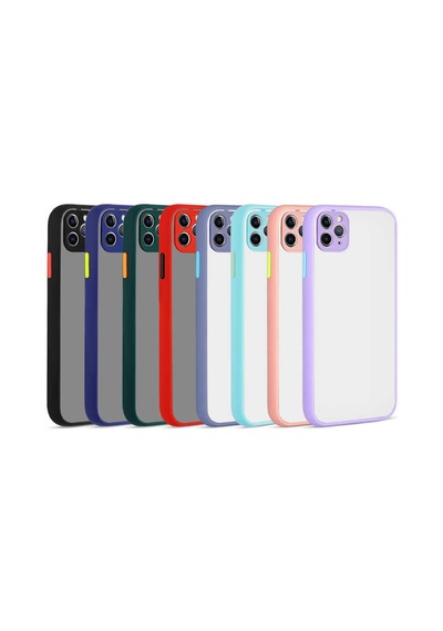 Zore Apple iPhone 11 Pro Max Uyumlu Omsy Hux Kılıf-turkuaz