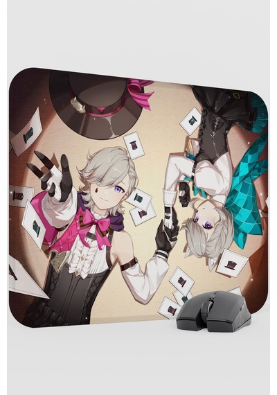 Lyney Genshin Impact Anime Gacha V5 - 48x40 Xl Gaming Mouse Pad Fare Altlığı