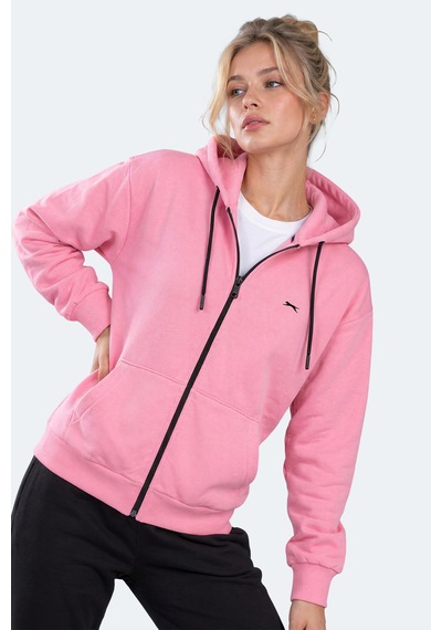 Slazenger Flores Kadın Kapüşonlu Pembe Sweatshırt
