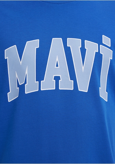 Mavi - Mavi Logo Baskılı Mavi Tişört 0611711-81330 Mavi