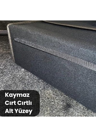 Ayrex Romofy Oto Bagaj Organizer Kalın Keçe - Kapaklı Toparlayıcı Bagaj Çantası - Araba Aksesuar Toparlayıcı, Genel