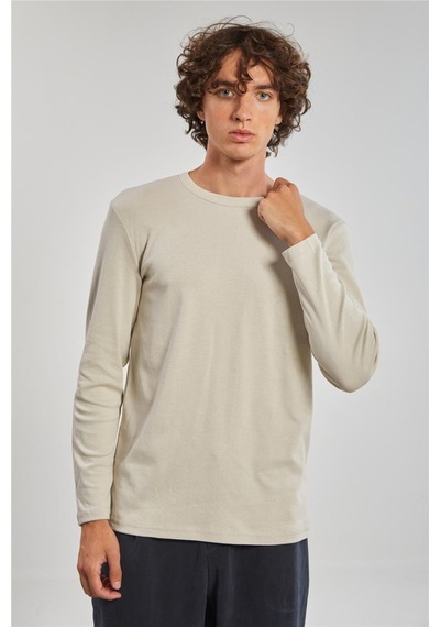 Barrels And Oıl Bisiklet Yaka Erkek Sweatshirt - Bej Bej