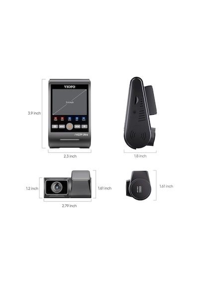 Viofo A229 Ultra 2 Kameralı Ön Ve Arka 4k+4k Sony Starvis 2 Sensörlü Dual Hdr Wi-fi 6 Gps'li Araç Kamerası