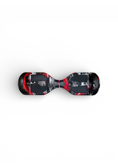 Elektrikli Kaykay Hoverboard Bluetooth Hoparlörlü 6.5 Inch Otomatik Akıllı Denge RS-S5 -Red Extreme Grafiti