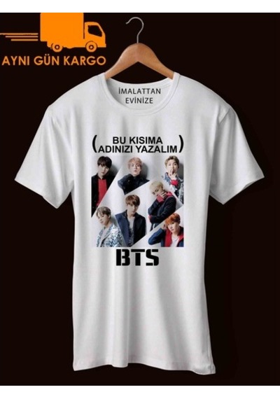 Bts Bangtan Boys Kişiye Özel Tişört Tshirt Ücretsiz Kargo