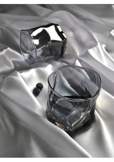 Hologramlı Viski Kokteyl Bardağı Kadehi Pinterest Meşrubat Bardak- 2'li 280 Ml Siyah