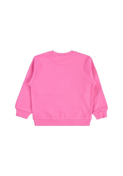Civil Girls Kediler Baskılı 2-5 Yaş Sweatshirt - Pembe Koyu Pembe