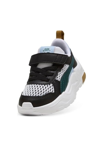 Puma Trinity 2 Lt Run Fun Ac+ Inf Unisex Bebek Sneaker Ayakkabı Siyah Beyaz