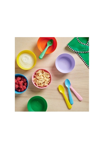 Ikea Kalas 4 Parça Çocuk Yemek Kaşığı Seti 16 Cm Çok Renkli