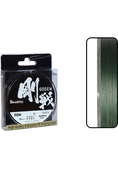 Gosen W8 Casting 150mt 0,132mm Pe 8 Örgü Yeşil Spin İp Misina