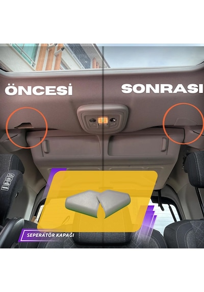Citroen Berlingo Seperatör Demiri Döşeme Kapağı Cam Tavanlı Araç