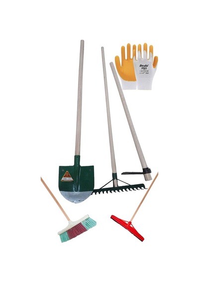 Bahçe Set 11 Parça Kürek Desteklı Tırmık Üçgen Çapa Çalı Fırça Çe