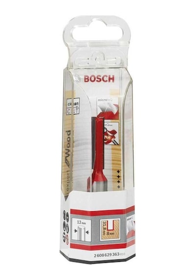 Bosch Expert Serisi Ahşap İçin Çift Oluklu Sert Metal Düz Freze Ucu 12 x 8 x76 MM 2608629363