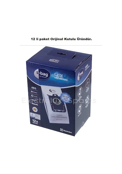 Electrolux-Philips Uyumlu Ultrasilencer S-Bag Toz Torba 12 Adet