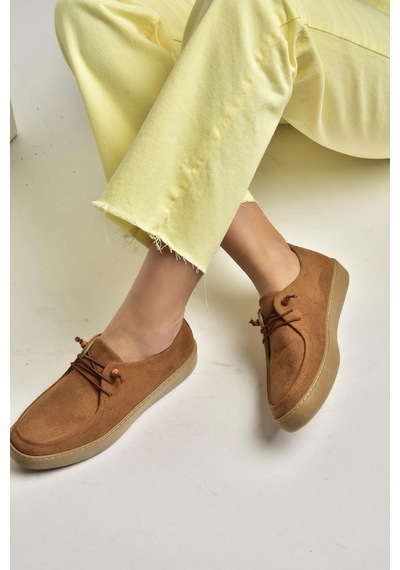 Fox Shoes Y602170902 Taba Süet Bağcıklı Casual Ayakkabı Taba