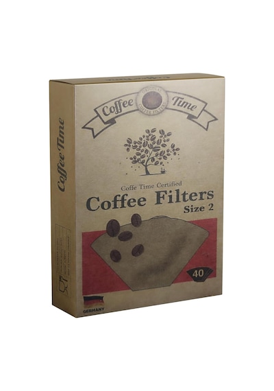 Time Sertifikalı Filtre Kahve Kağıdı Coffee Filters 1/2 2 Numara 40'lı Paket S