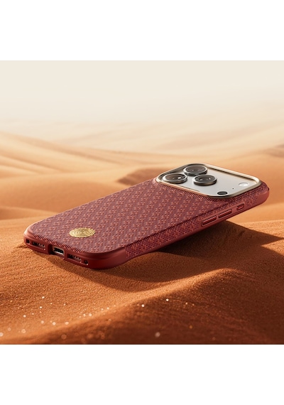 İphone 17 Pro Uyumlu Kılıf M-safe Özellikli Benks Armorpro Armoredge X9 Serisi Kevlar Kapak Kırmızı