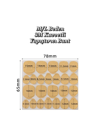 240 Adet Çok Kuvvetli Medıum Beden 3m Takma Tırnak Yapıştırıcı Bant Cilde Zarar Vermez Sarı 240 Adet Çok Kuvvetli Medıum Beden 3m Takma Tırnak Yapıştırıcı Bant Cilde Zarar Vermez Sarı