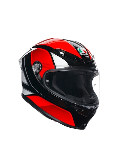 Agv K6 S Hyphen Black Red White Kapalı Kask Kırmızı