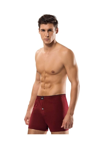 Erdem Erkek Bordo Penye Boxer 3'lü Paket