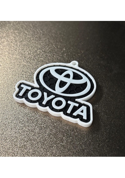 Markanıza Özel Petek Desenli Toyota Yazılı 3d Anahtarlık
