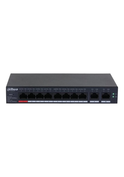Dahua Cs4010-8gt-110 8 Port Gıgabıt + 2 Port Gıgabıt Uplınk 110w Poe Cloud Yönetilebilir Metal Kasa