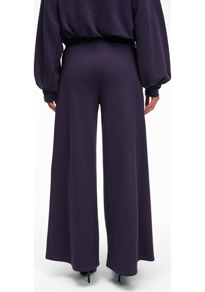 Grimelange ORMIRA Kadın Oversize Fit Yanları Cepli Lastikli Bel Mor Eşofman Altı