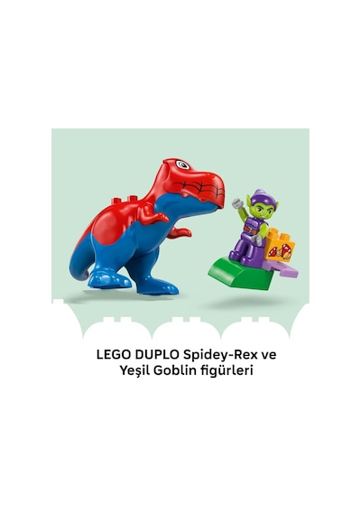 LEGO® DUPLO®│Marvel Dinozor Spidey-Rex, Yeşil Goblin’e Karşı 10463 -2 Yaş ve Üzeri Çocuklar için Yaratıcı Oyuncak Yapım Seti (25P)