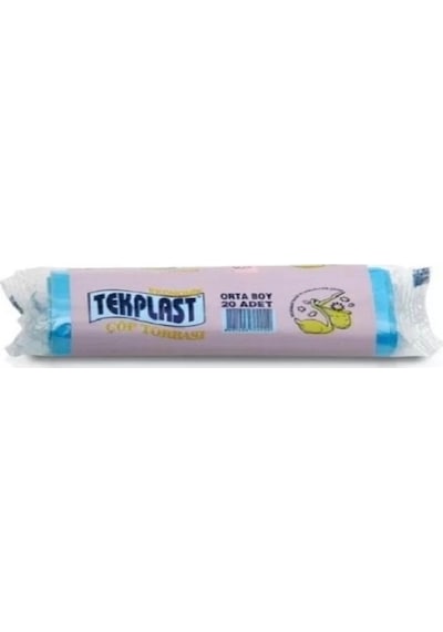 Tekplast Orta Boy Çöp Torbası 20'li 55 x 60 CM