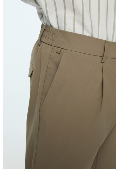 Morven Erkek Vizon Polyamid Trend Desenli Slim Fit Pantolon 26ys003006405 Vizon