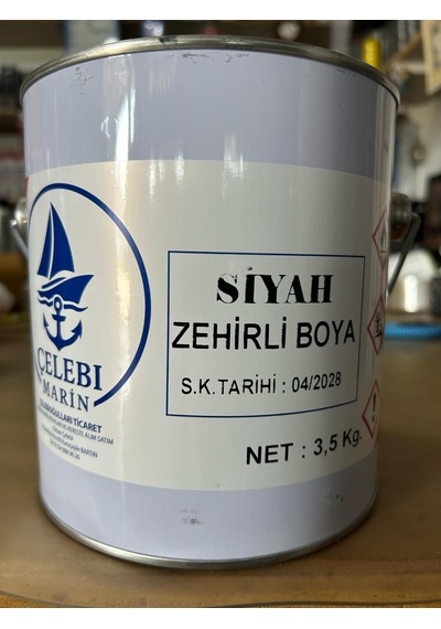 Çelebi Marin Sezonluk Zehirli Boya Siyah 3.5 Kg