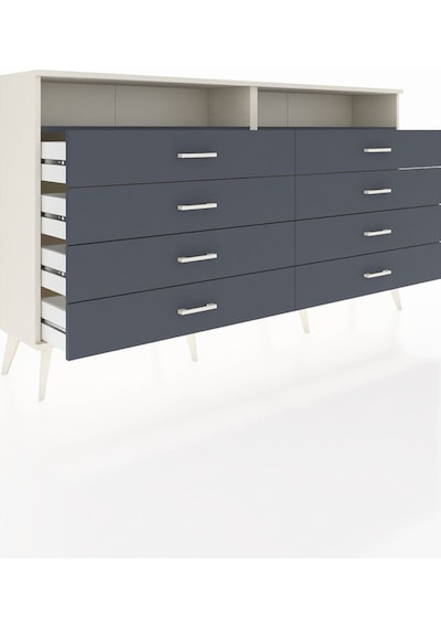 Arges Konsol 2 Raflı 8 Çekmeceli 176x30x99 Aytaşı-antrasit Aytaşı-antrasit