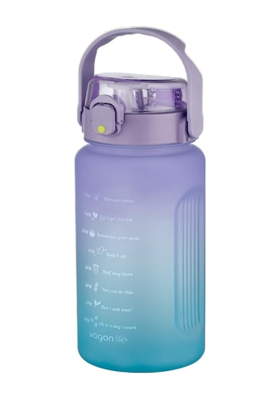 Vagonlife 1500ml Pipetli/Pipetsiz Kullanım Çift Renk SoftTouch Motivasyon Matarası Çıkartma Hediyeli Vagonlife 1500ml Pipetli/Pipetsiz Kullanım Çift Renk SoftTouch Motivasyon Matarası Çıkartma Hediyeli
