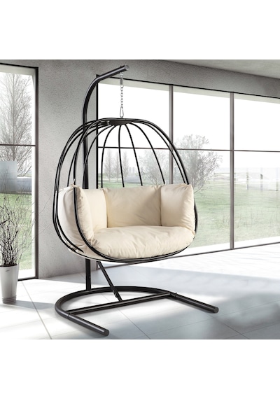 Babyhopeankara Heyner Bahçe Balkon Teras Salıncağı Hamak Lüx Metal Salıncak S-K