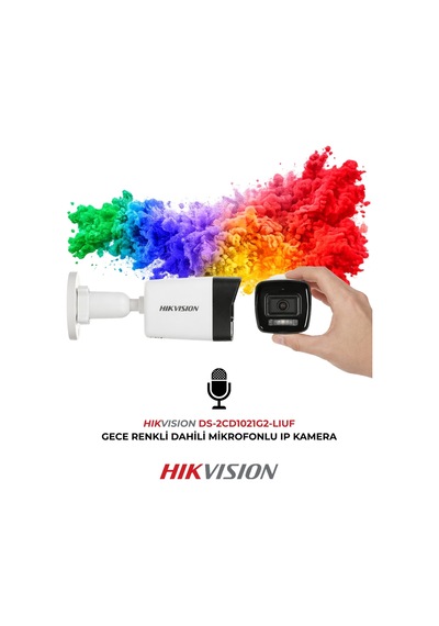 Ds-2cd1021g2-lıuf 2mp Hybrid Light Gece Renkli Poe Bullet Ip Kamera