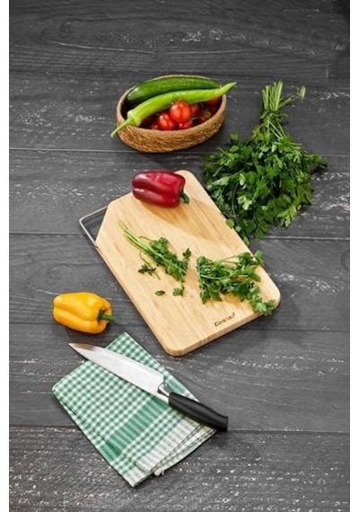 Cooker Bambu Kesme Tahtası 34x24x2cm Kahverengi
