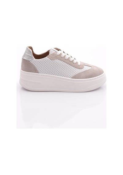 Dgn 476c Kadin Bağcikli Sneaker Ayakkabi Beyaz