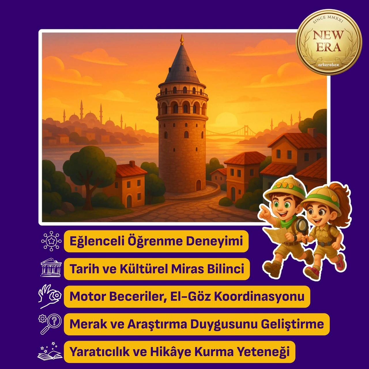 Arkerobox Galata Kulesi Galata Tower New Era Eğitici Kazı Seti