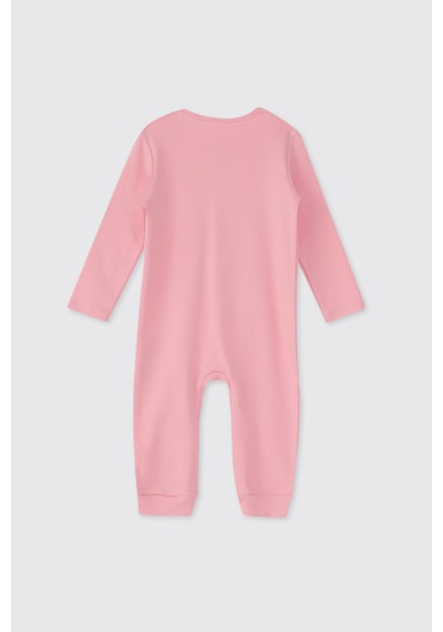 Panço Yenidoğan Fırfırlı Pembe Tulum 2511GN30005