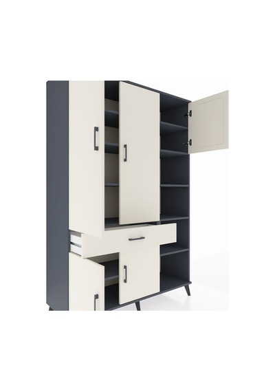 Hyperion Dolap 10 Raflı Tek Çekmeceli 5 Kapaklı 132x44x195 Antrasit-aytaşı/aytaşı Aytası/aytası Hyperion Dolap 10 Raflı Tek Çekmeceli 5 Kapaklı 132x44x195 Antrasit-aytaşı/aytaşı Aytası/aytası