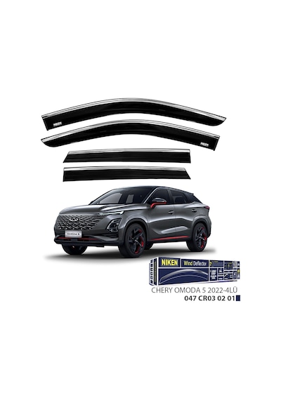 Chery Omoda 5 Kromlu Cam Rüzgarlığı 4&apos Lü 2022+ Sonrası Uyum