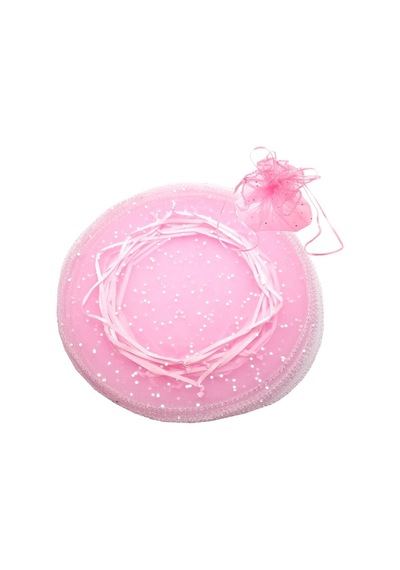 Büzgülü Kese. 24 Cm Pullu Organze. 25 Adet - Pembe