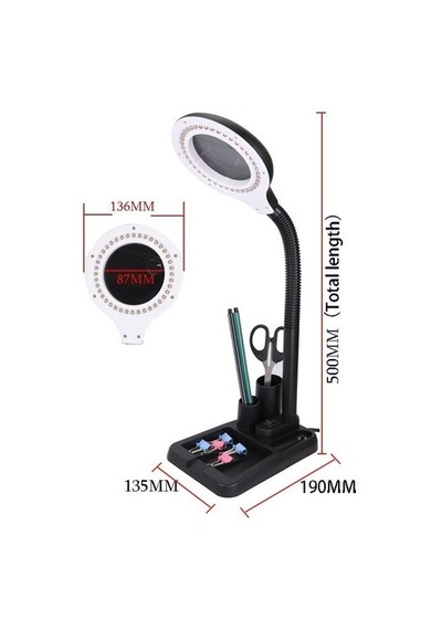 -esnek 5x /10x,40 Led Işıklı Büyüteç,lamba A808 İnce İşler Çalışma Yardımcısı Hobi Lambası