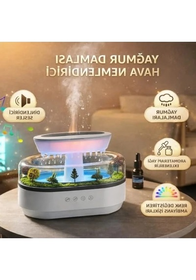 Yağmur Damlası Efektli Hava Nemlendirici Ve Aroma Difüzör