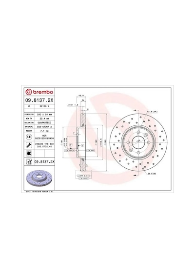 Renault Laguna 1 Fren Diski On 1995-2002 Brembo 0981372x 2adettir