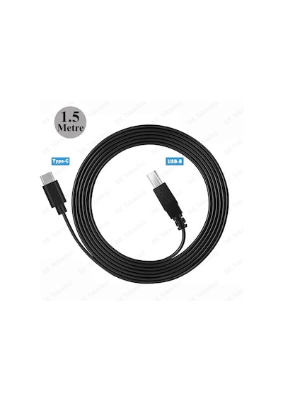 Type-c To Usb-b Yazıcı-midi Kablosu 1.5 Metre