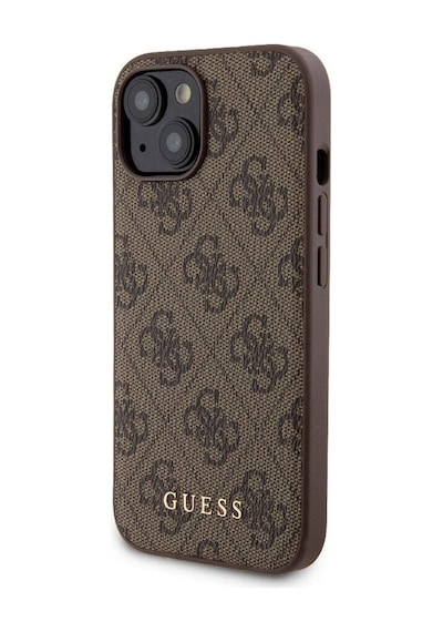 Apple Uyumlu iPhone 14 Kılıf Guess Lisanslı Magsafe Özellikli Kapak + Powerbank 5000mah Kahverengi