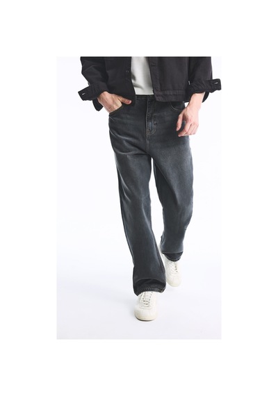 Defacto %100 Pamuk Baggy Fit Yıkamalı Jean Pantolon H2973ax26aunm36 Antrasit-nm36