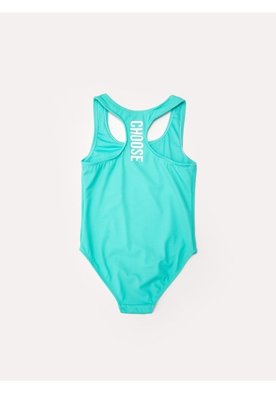 Deep Beach Beyaz Baskılı Kız Çocuk Mayo Db200798cm Altın